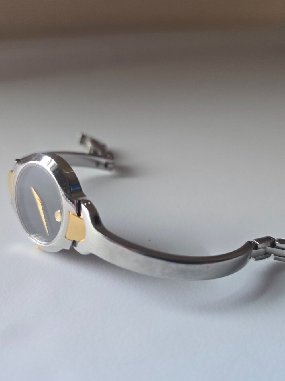Movado Kara Two Tone Stainless Steel Ladies Watch - Silver and Gold - Picture 5 of 7